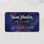 Deep Lila Galactic Business Card Visitenkarte (Vorderseite)