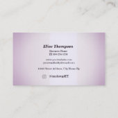 Deep Lila Glam 2 Makeup Artist Business Card Visitenkarte (Rückseite)