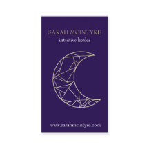 Deep Lila Gold Celestial Moon Psychic Healer