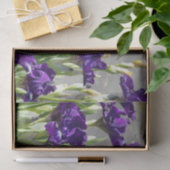 Deep Lila Irises Floral Seidenpapier (Geschenk)