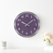 Deep Lila Lavender Gray Große Wanduhr (Zuhause)