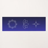 Deep Lila Lotus Chakra Esoteric Symbol Yogamatte (Rückseite (Horizontal))