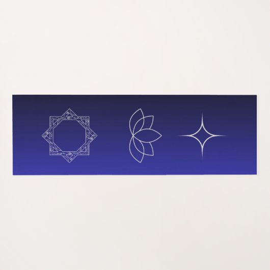 Deep Lila Lotus Chakra Esoteric Symbol Yogamatte (Rückseite (Horizontal))