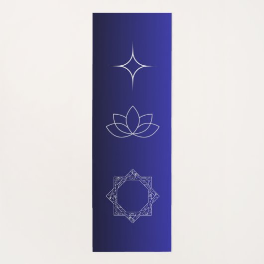 Deep Lila Lotus Chakra Esoteric Symbol Yogamatte (Rückseite)