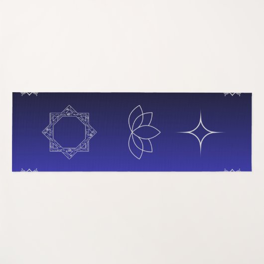 Deep Lila Lotus Chakra Esoteric Symbol Yogamatte (Vorderseite (Horizontal))
