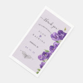 Deep Lila Violets Paper Napkin Serviette (Ecke)