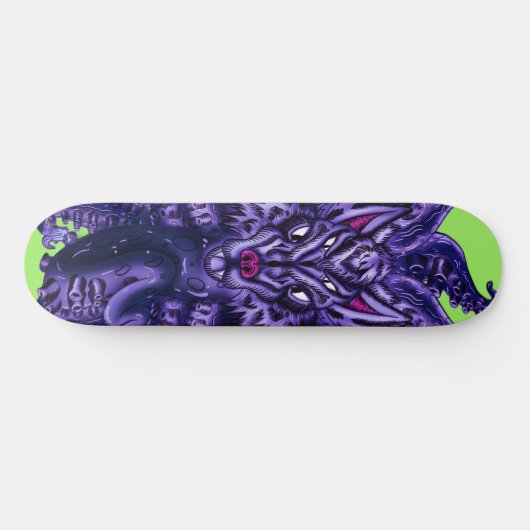 Deep Lila Wolf Tulu Skateboard (Horizontal)