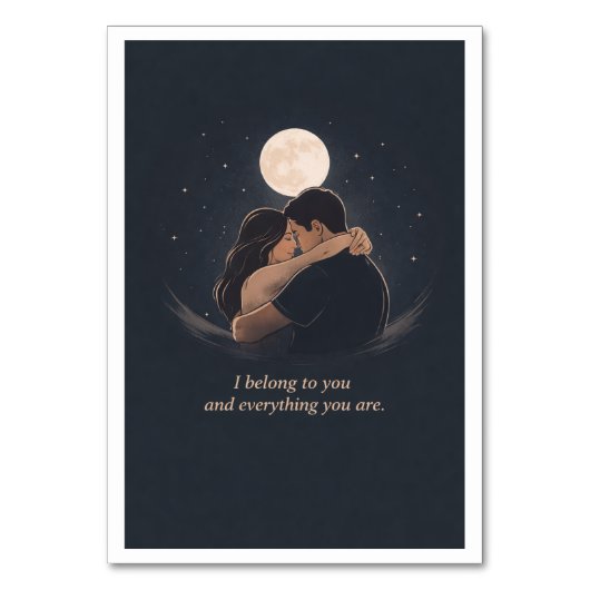 Deep Love Illustration Tischnummer (Vorderseite)