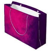 Deep Magenta Lila Geschenktasche - individuell anp Große Geschenktüte (Rückseite Schrägansicht)