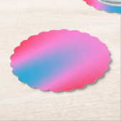 Deep Magenta Pink bis Rot & Blau Auric Ombre Untersetzer (angewinkelt)