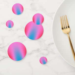 Deep Magenta Pink to Red & Blue Ombre Party Konfetti