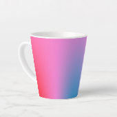 Deep Magenta Pink to Red & Blue Ombre Party Milchtasse (Linke Ecke)