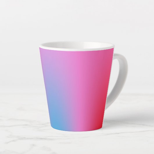Deep Magenta Pink to Red & Blue Ombre Party Milchtasse (Rechte Ecke)