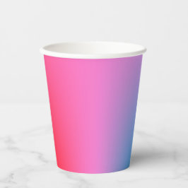 Deep Magenta Pink to Red & Blue Ombre Party Pappbecher