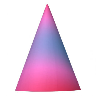 Deep Magenta Pink to Red & Blue Ombre Party Partyhütchen