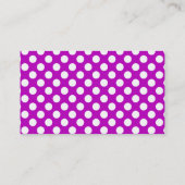 Deep Magenta Polka Dots; Chalkboard-Look Visitenkarte (Rückseite)