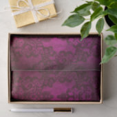 Deep Majenta Damask Seidenpapier (Geschenk)