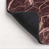 Deep Marble Red Contemporary Aesthetic Look Mousepad (Ecke)