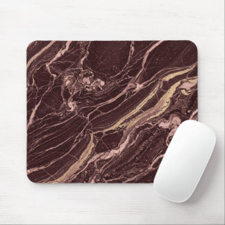 Deep Marble Red Contemporary Aesthetic Look Mousepad