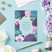 Deep Marine, Slate Orchid & Cloud Lilac Wedding Acryleinladungen (In Situ (Hochzeit))