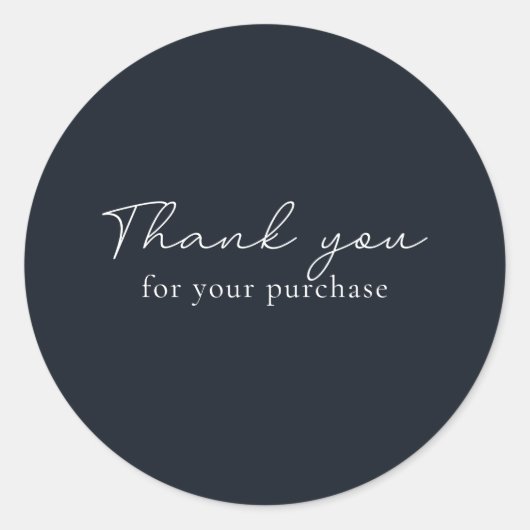 Deep Marine Vielen Dank für Ihren Kauf Runder Aufkleber (Vorderseite)