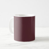 Deep Maroon Solid Color Kaffeetasse (Vorderseite Links)