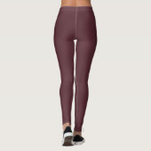 Deep Maroon Solid Color Leggings (Rückseite)