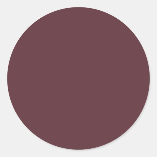 Deep Maroon Solid Color Runder Aufkleber (Vorderseite)