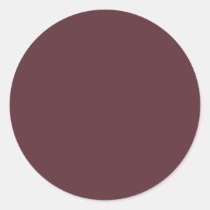 Deep Maroon Solid Color Runder Aufkleber
