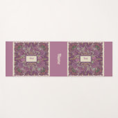Deep Mauve Floral Sacred Space Yoga Mat Yogamatte (Vorderseite (Horizontal))