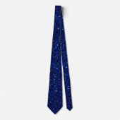 Deep Midnight Blue Sparkle Glitzer Neck Tie Krawatte (Vorderseite)