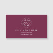Deep Mulberry Clean Design Magnetic Business Card Magnetkarte (Vorderseite)
