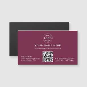 Deep Mulberry Magnetic Card mit Ihrer Info Magnetkarte