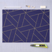 Deep Navy Blue & Gold Seidenpapier (Handwerk)