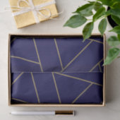 Deep Navy Blue & Gold Seidenpapier (Geschenk)