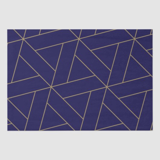 Deep Navy Blue & Gold Seidenpapier (Vorderseite)