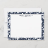 Deep Navy Easter Egg Frame Note Card Einladung (Vorderseite)