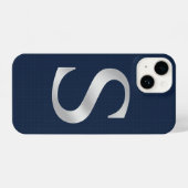 “Deep Navy Phone Cover with Center trendy iPhone Hülle (Rückseite (Horizontal))