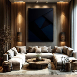 Deep Night Geometry Poster