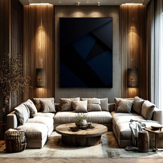 Deep Night Geometry Poster