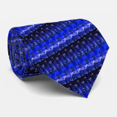 Deep Ocean Blue Modern Neck Tie Krawatte (Gerollt)