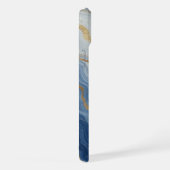 Deep Ocean Gold Marble Flow ✨ Elegante Abstraktion iPhone Hülle (Rechte Seite)