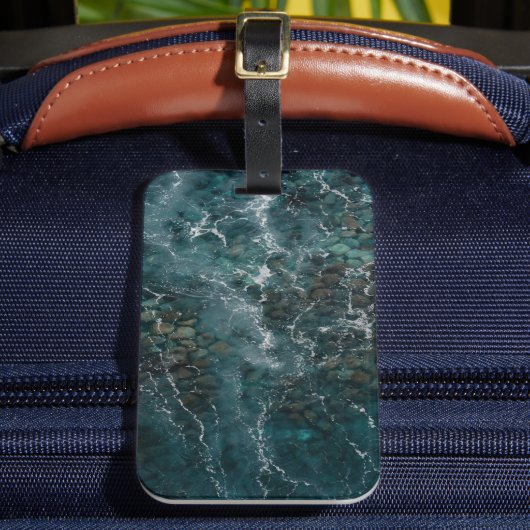 Deep Ocean Rock Texture Gepäckanhänger (Vorderseite Insitu 2)