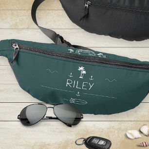 Deep Ocean Vintage Van Surfer Crew Minimalist Bauchtasche