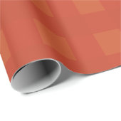 Deep Orange Buffalo Kariertes Wrapping Paper Geschenkpapier (Rolleneckpunkt)