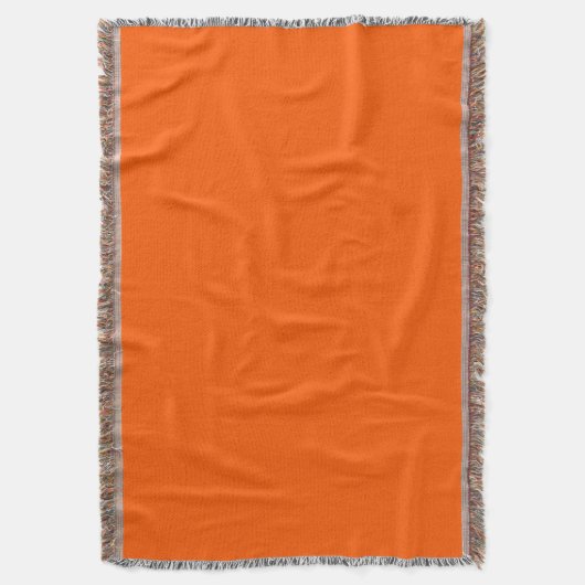 Deep Orange Throw Blanket Decke (Vorderseite Vertikal)