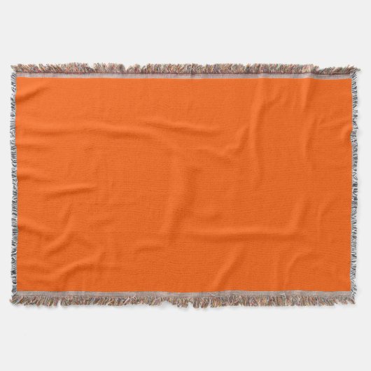 Deep Orange Throw Blanket Decke (Vorderseite)