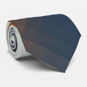 Deep Orange und Dunkelgrau Krawatte (Gerollt)