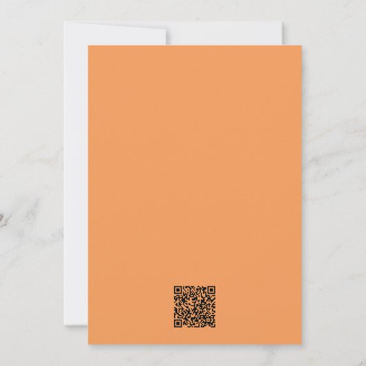 Deep Orange Wedding Einladung (Rückseite)