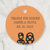 Deep Orange Wedding Geschenkanhänger (Rückseite)